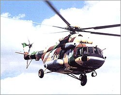 Mi-17 millitary helicopter